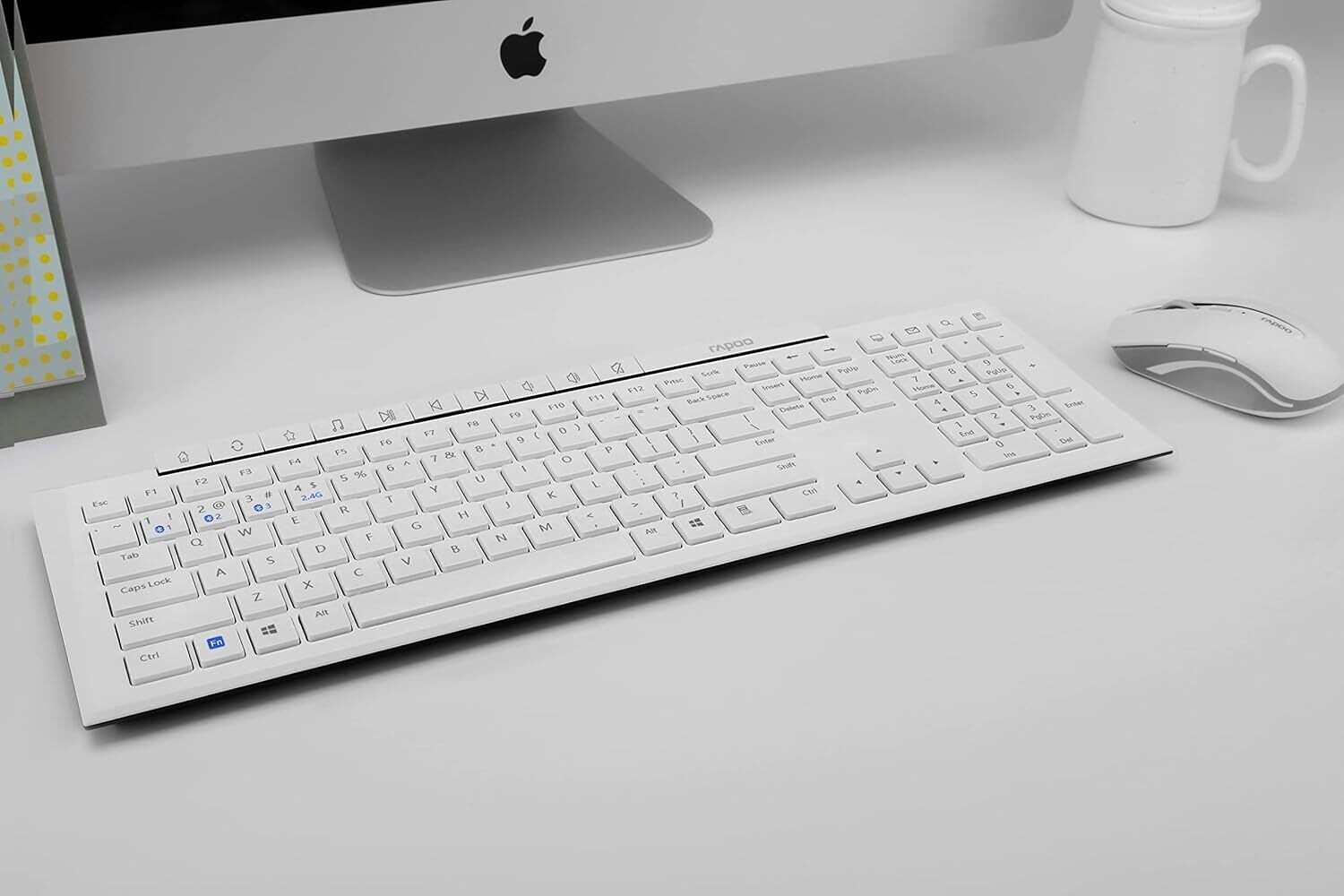 Rapoo 8210M Wireless Keyboard Mouse, White Rapoo 8210M Wireless Keyboard Mouse, White