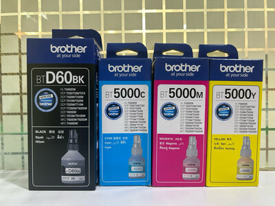 Original ink Brother D60 / BT5000 set of 4 bottle (Bk/C/Y/M)