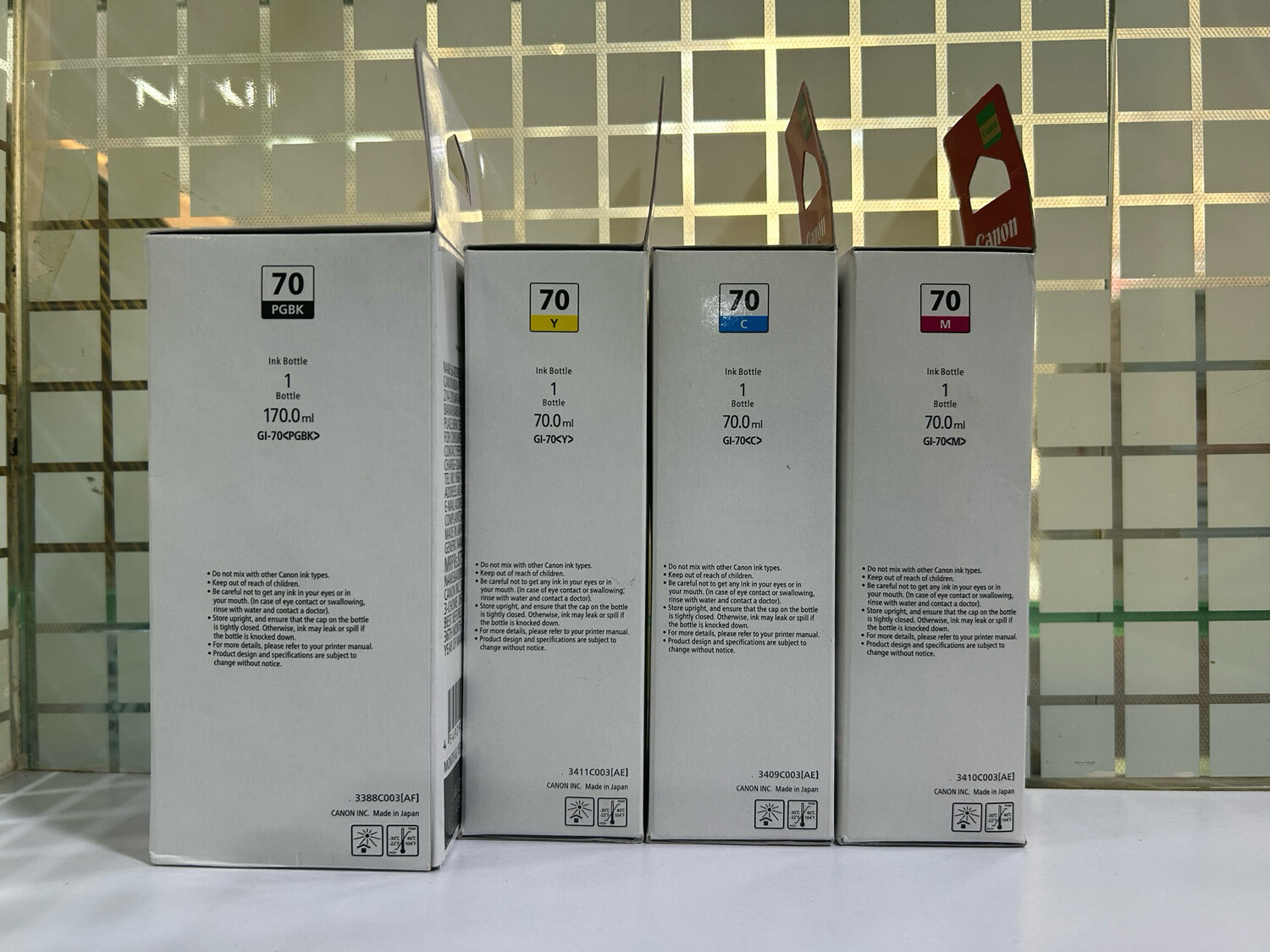 Original ink Canon Pixma GI-70 set of 4 bottle (Bk/C/Y/M) Original ink Canon Pixma GI-70 set of 4 bottle (Bk/C/Y/M)