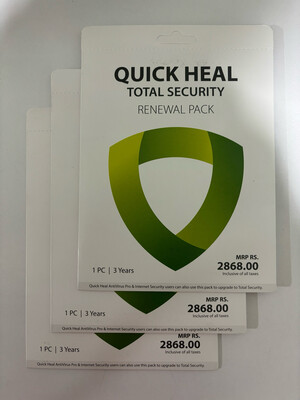 Renewal, 3 User, 3 Year, Quick Heal Total Security