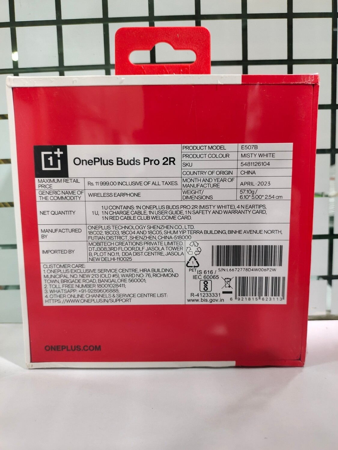 OnePlus Buds Pro 2R Bluetooth Truly Wireless in Ear Earbuds, Misty White