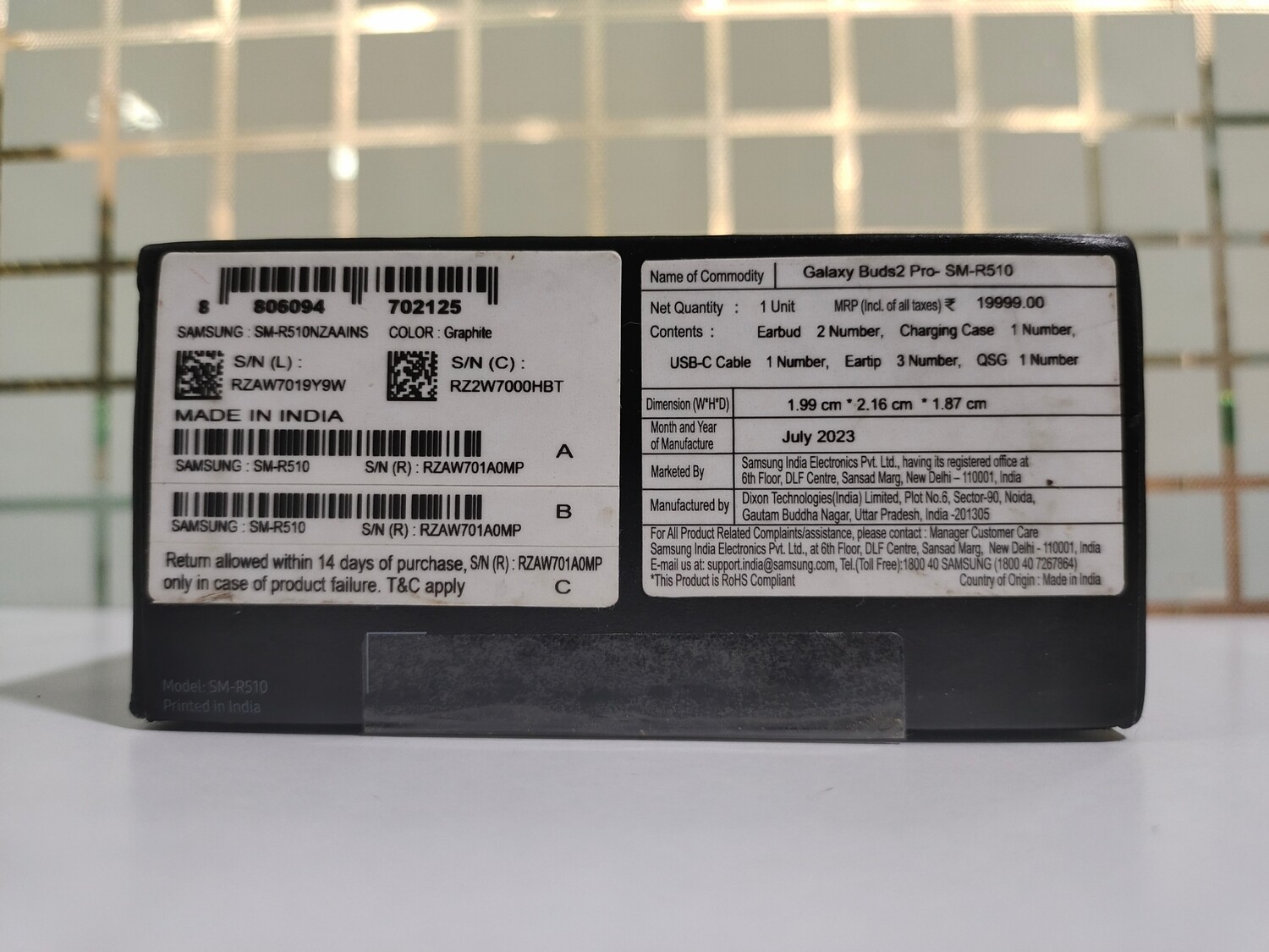 Samsung Galaxy Buds2 Pro with Mic Noise Cancellation Graphite