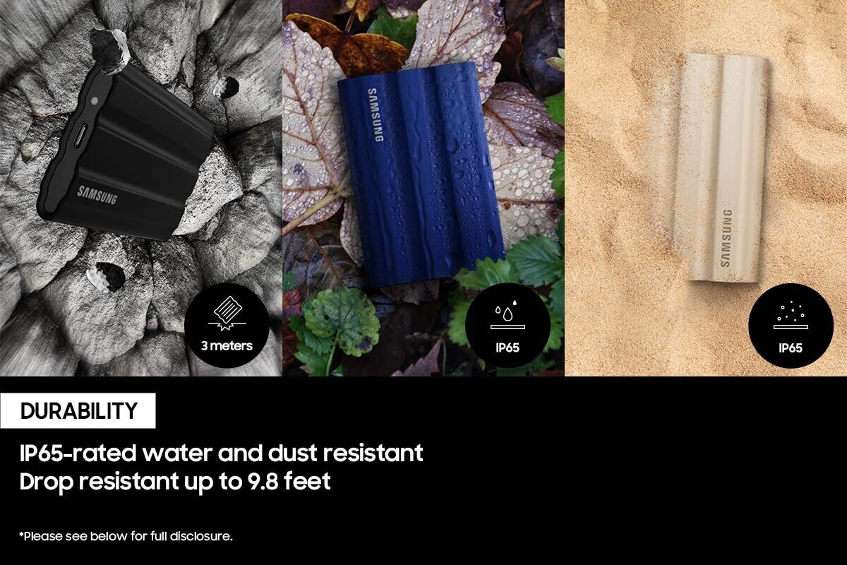 Samsung T7 Shield 1TB, Portable SSD, up-to 1050MB/s