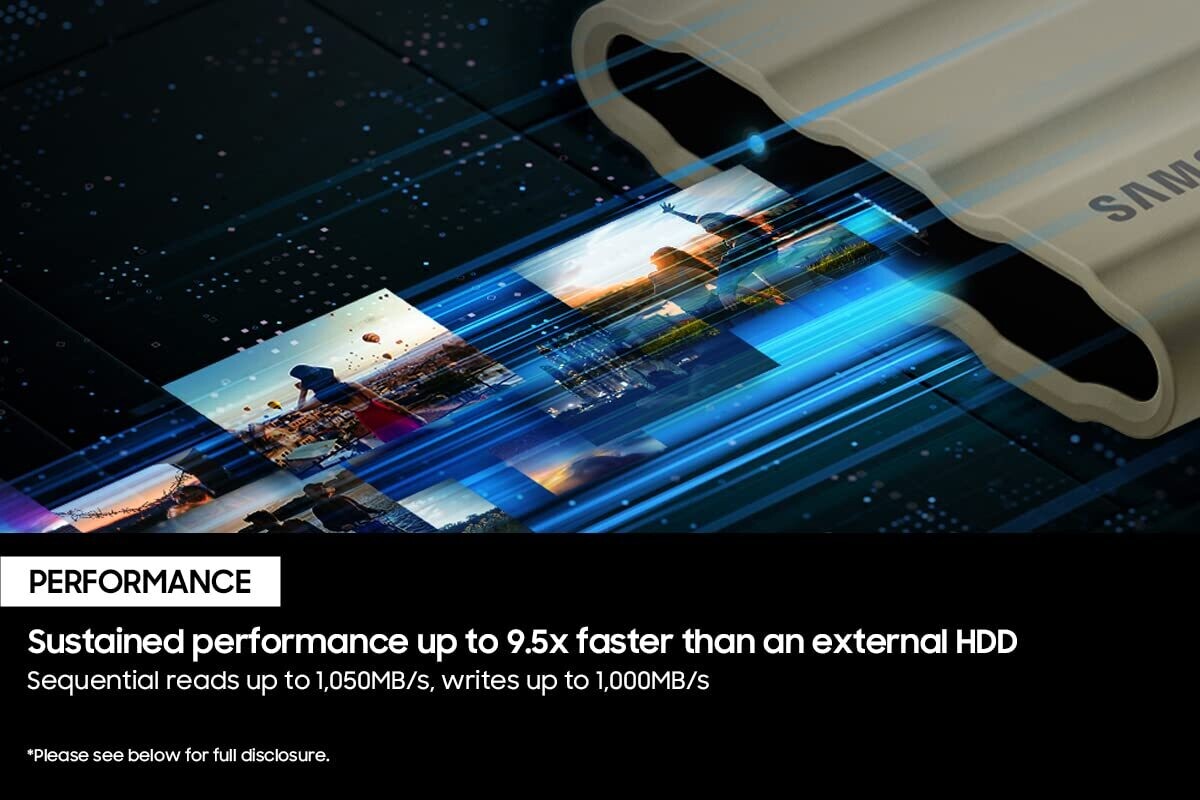 Samsung T7 Shield 1TB, Portable SSD, up-to 1050MB/s
