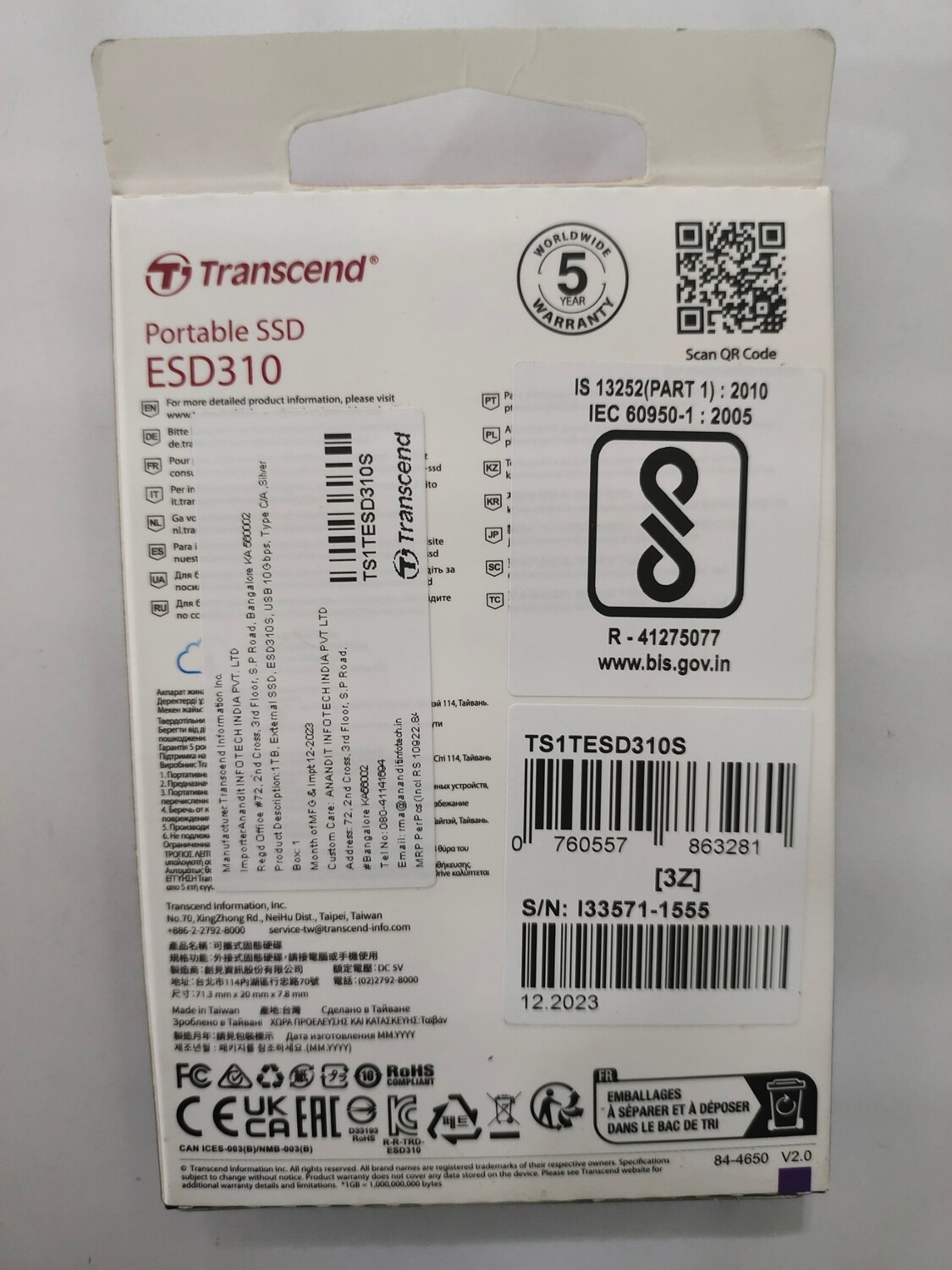 Transcend 1TB Portable SSD (ESD310) Transcend 1TB Portable SSD (ESD310)