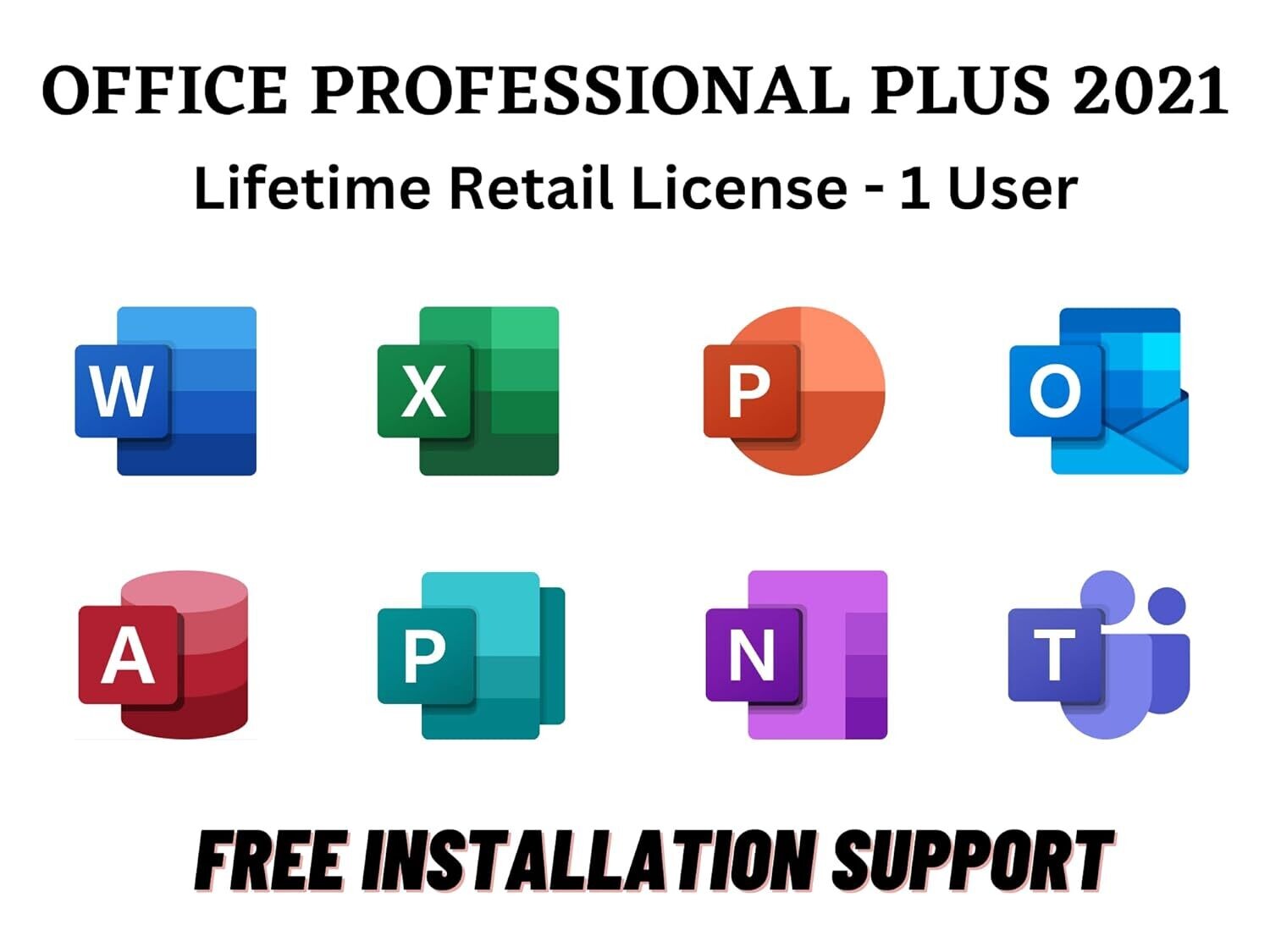 MS Office Professional Plus 2021 Retail License for Windows (1 PC, Lifetime) MS Office Professional Plus 2021 Retail License for Windows (1 PC, Lifetime)