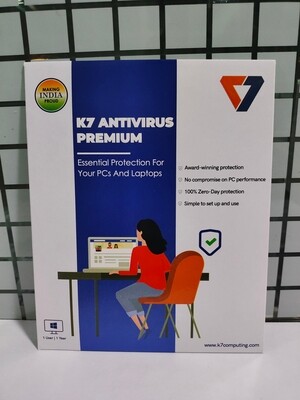 New, 1 User, 1 Year, K7 Antivirus, Premium