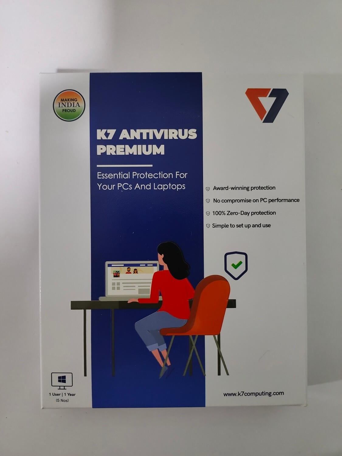 New, 5 User, 1 Year, K7 Antivirus, Premium