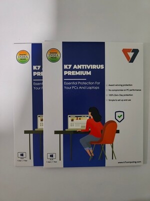 New, 2 User, 1 Year, K7 Antivirus, Premium