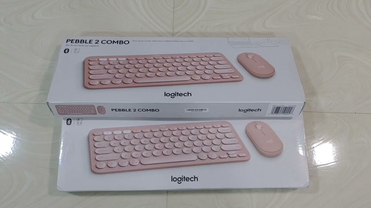 Logitech Pebble 2 Combo Wireless Keyboard Mouse Tonal Rose Logitech Pebble 2 Combo Wireless Keyboard Mouse Tonal Rose