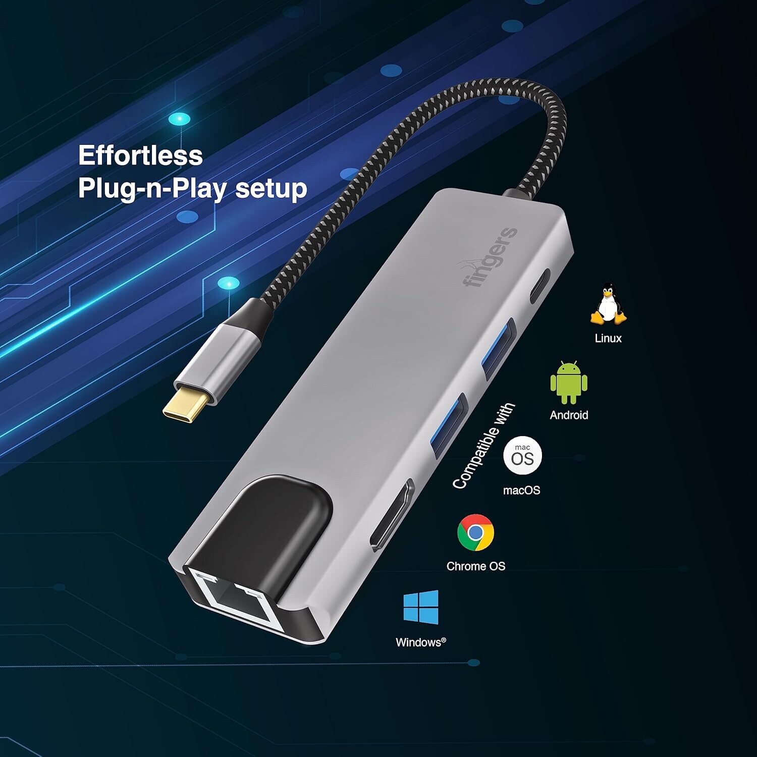 Fingers Type-C 5-in-1 UltimoDock Hub