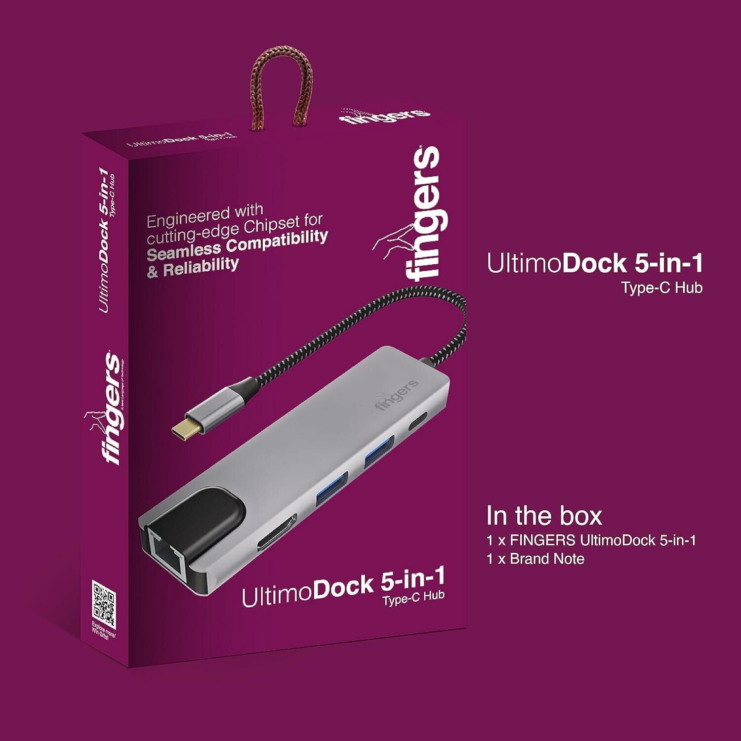 Fingers Type-C 5-in-1 UltimoDock Hub