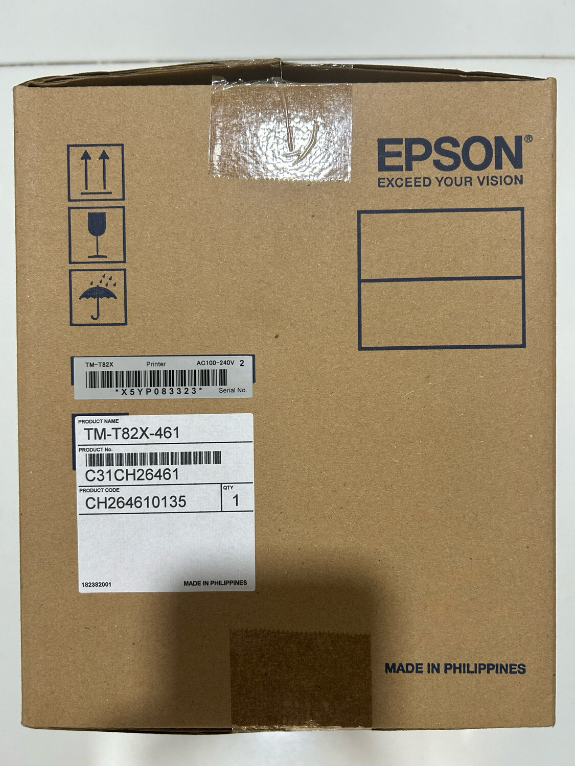 Epson TM-T82X-461 Black USB+Serial POS Thermal Printer Epson TM-T82X-461 Black USB+Serial POS Thermal Printer
