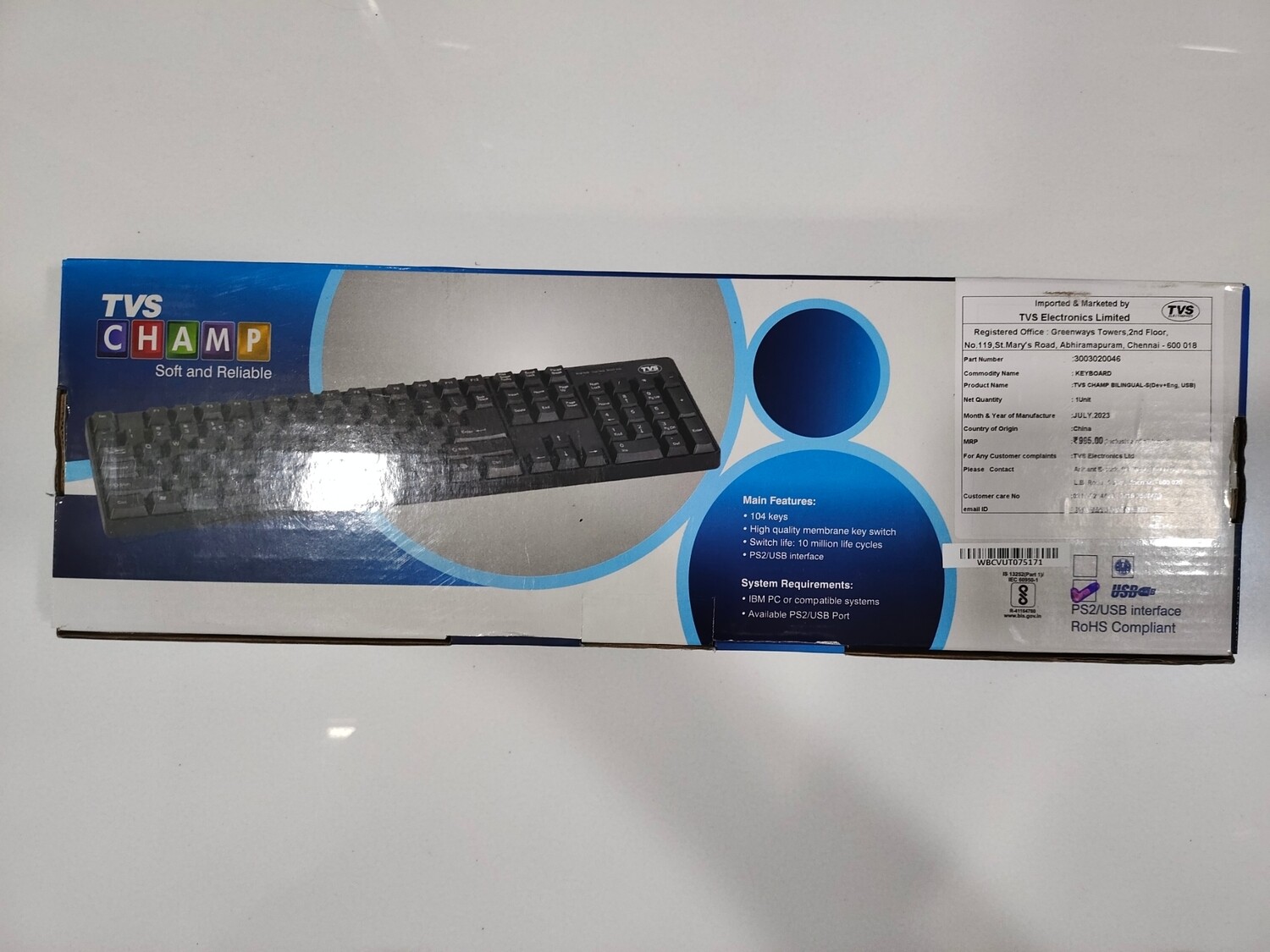 TVS Champ USB Bilingual Dev+Eng Keyboard TVS Champ USB Bilingual Dev+Eng Keyboard