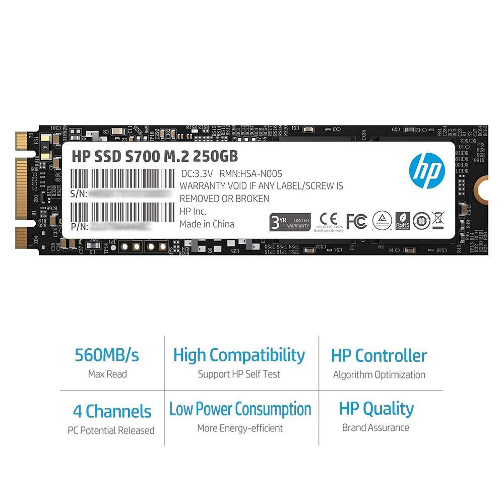 HP 250GB S700 M.2 Sata-3 Internal SSD HP 250GB S700 M.2 Sata-3 Internal SSD