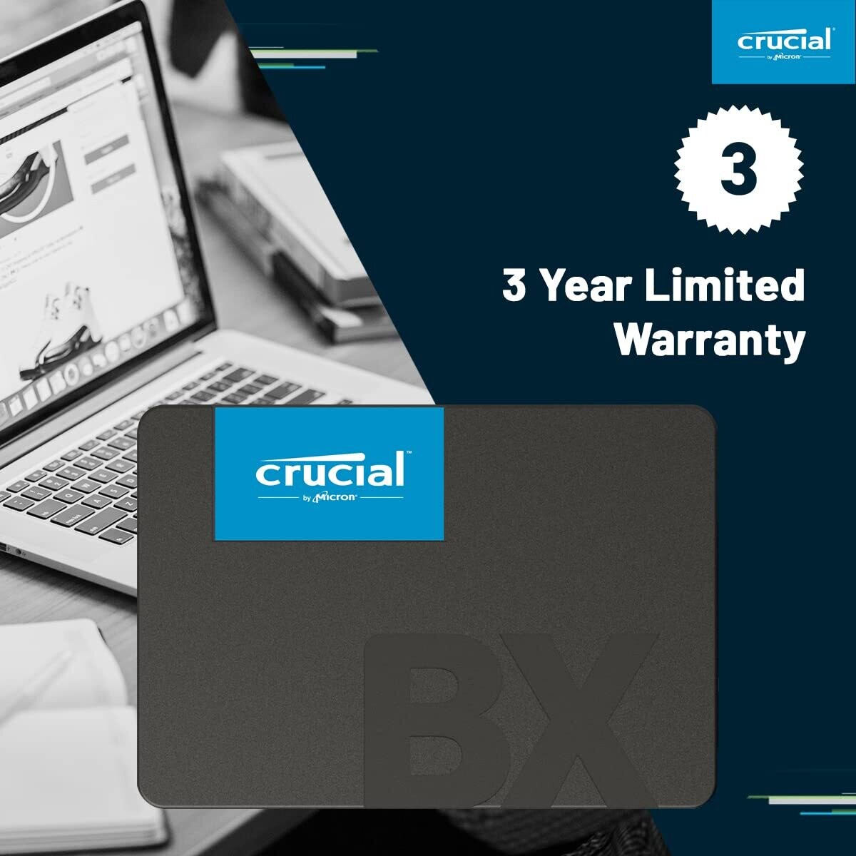 Crucial 500GB 2.5-inch Sata internal SSD (BX500)