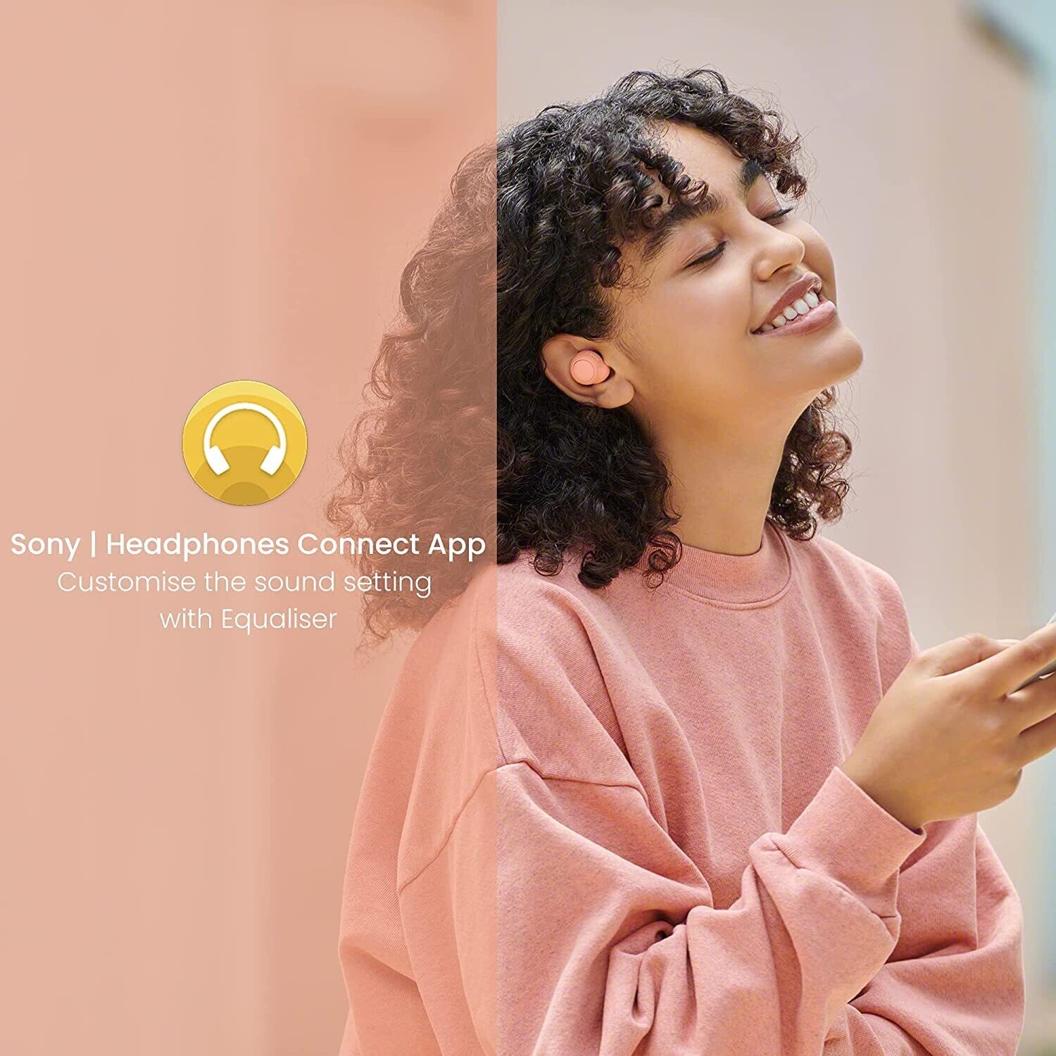 Sony wf-c500 truly wireless bluetooth earbuds (Orange)