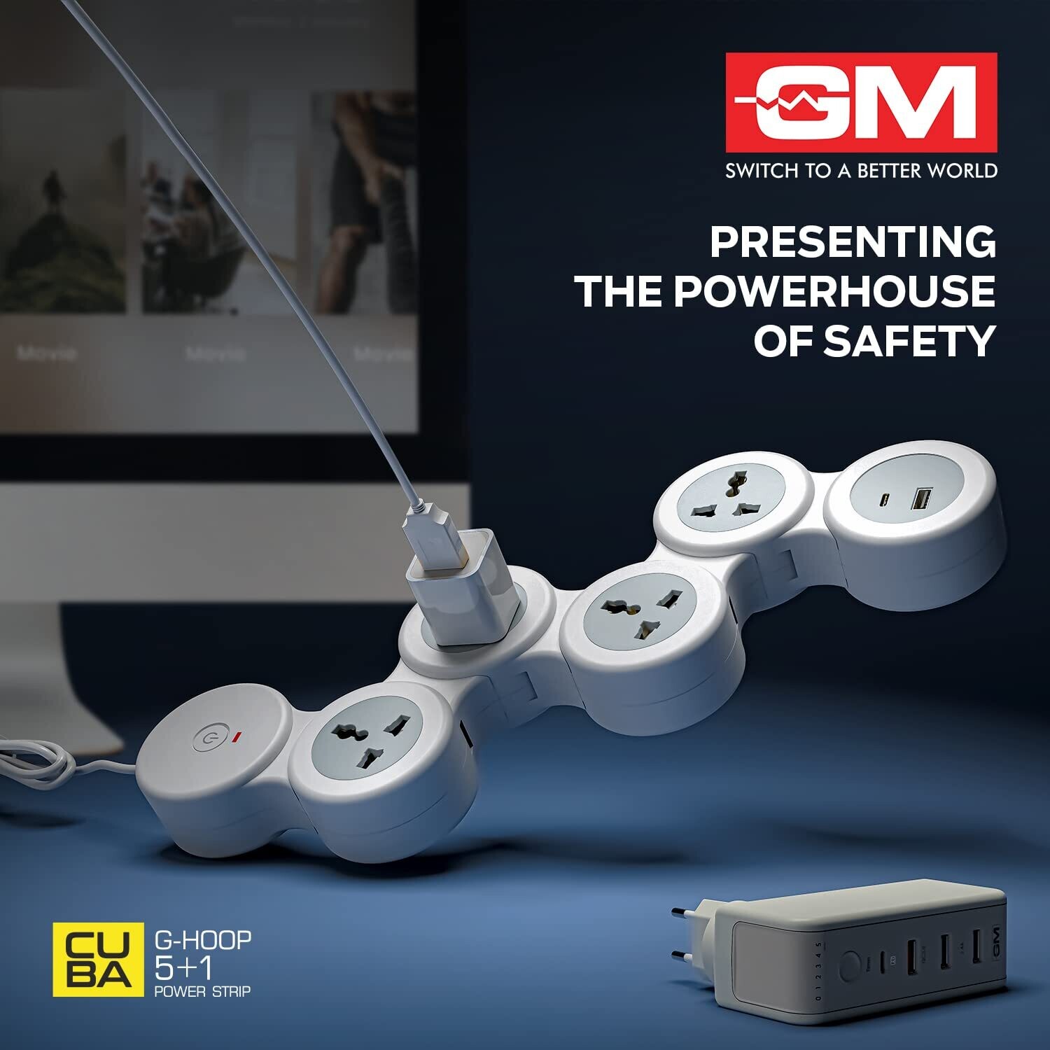 GM 5+1 G-Hoop Spike Guard with A & C Type USB-Master Switch GM 5+1 G-Hoop Spike Guard with A & C Type USB-Master Switch