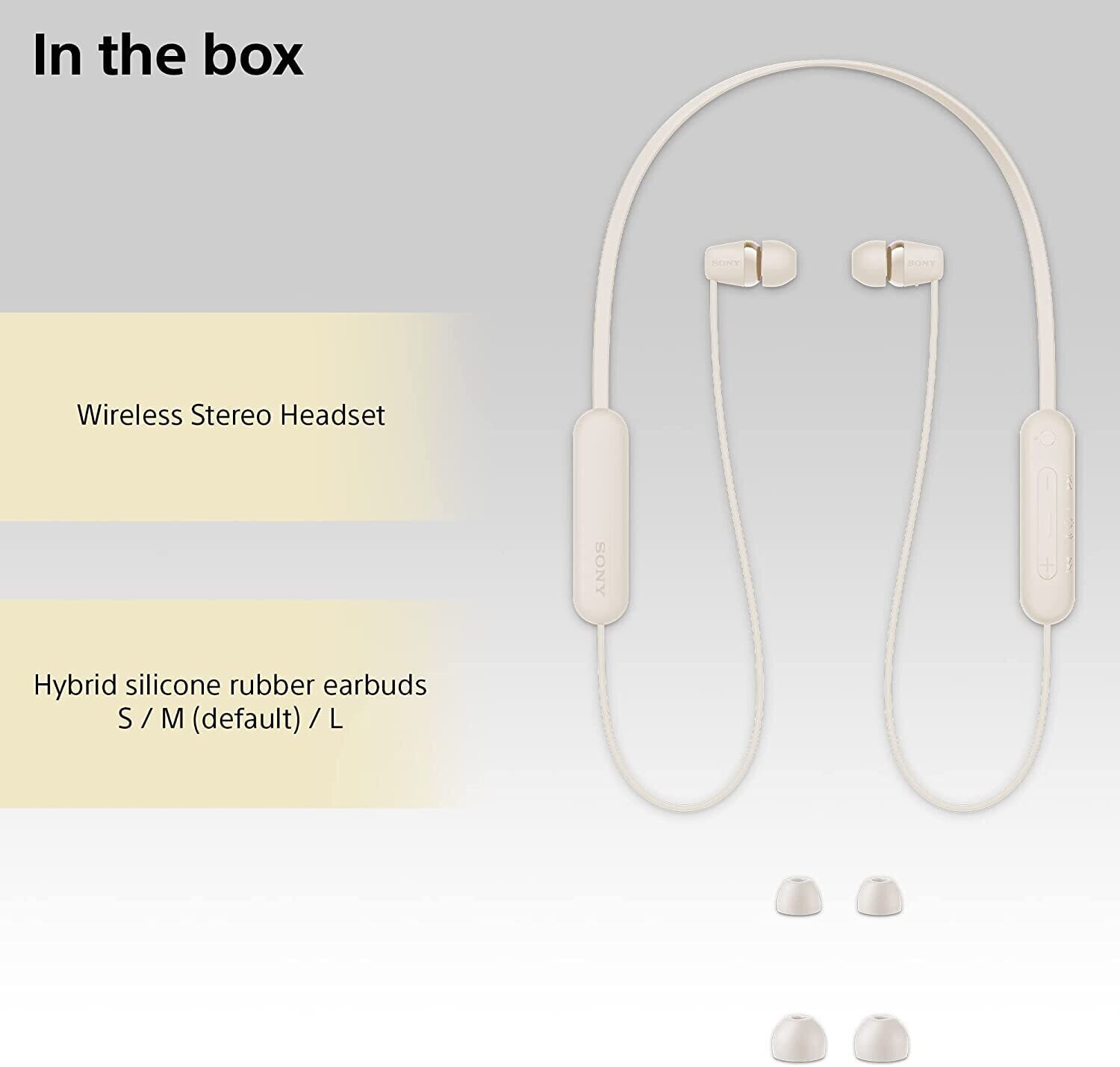 Sony WI-C100 Wireless Neckband (Taupe) Sony WI-C100 Wireless Neckband (Taupe)