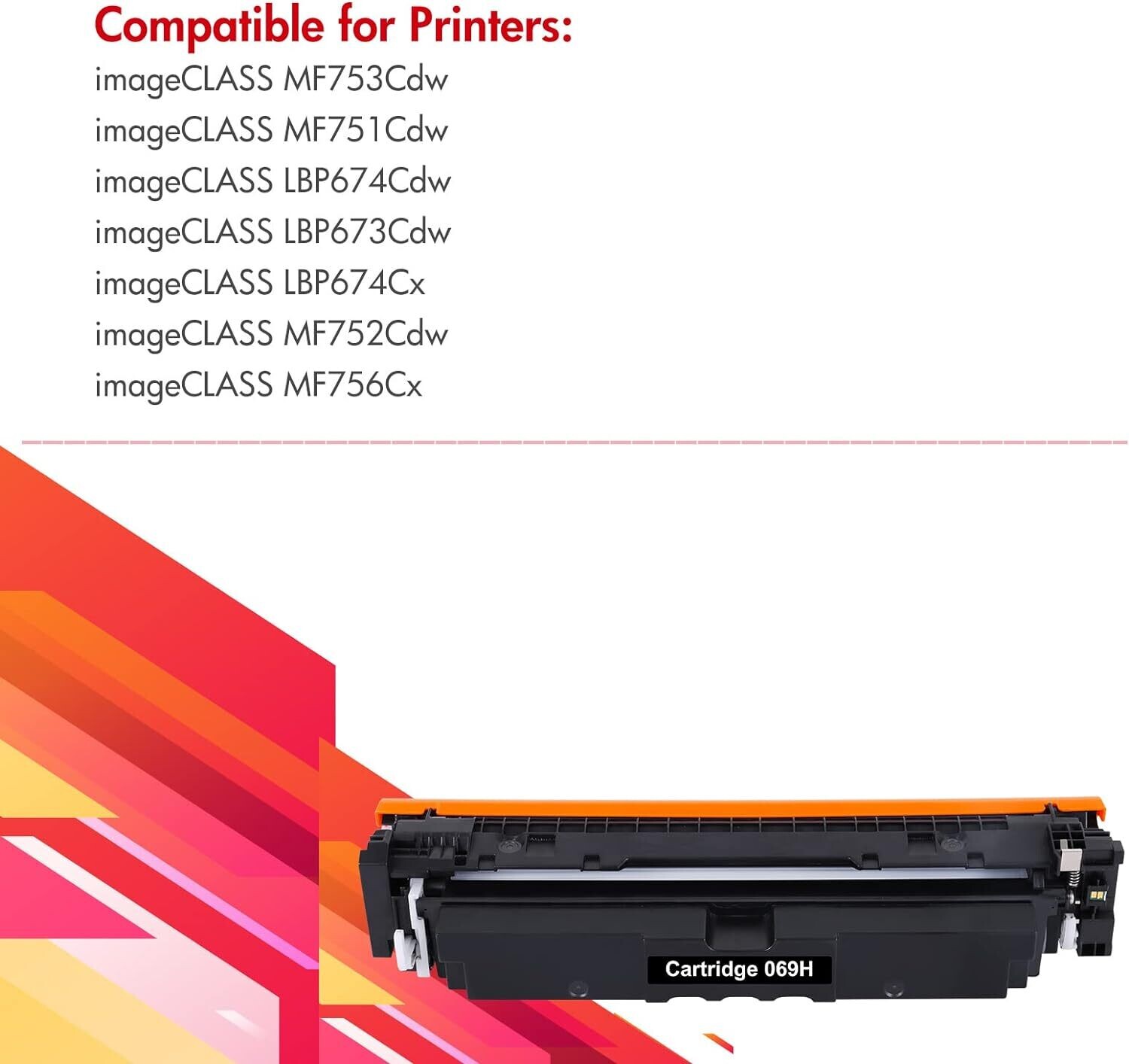 Compatible 069 Set of 4 Color Toner (Canon-LBP670C/7MF50C)