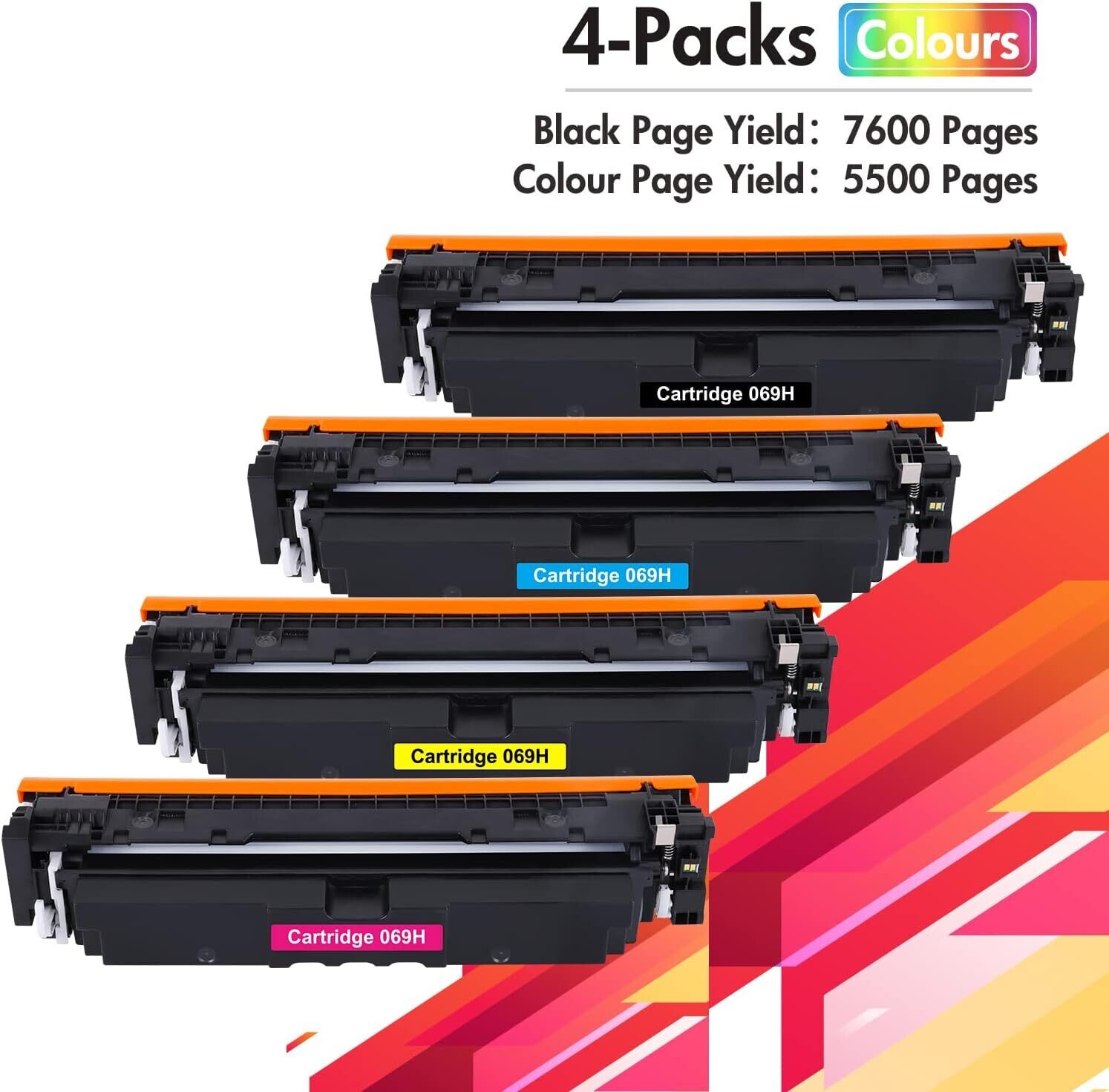 Compatible 069 Set of 4 Color Toner (Canon-LBP670C/7MF50C)
