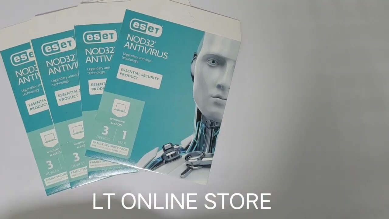New, 3 User, 1 Year, Eset Nod32 Antivirus, Family Pack