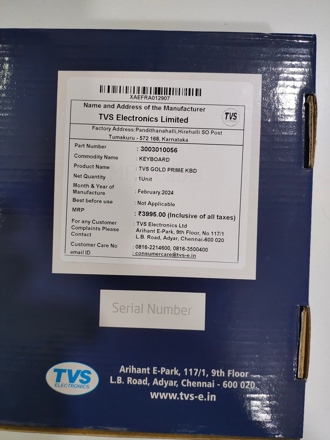 TVS Gold Prime Bharat Dust Resistant Keyboard