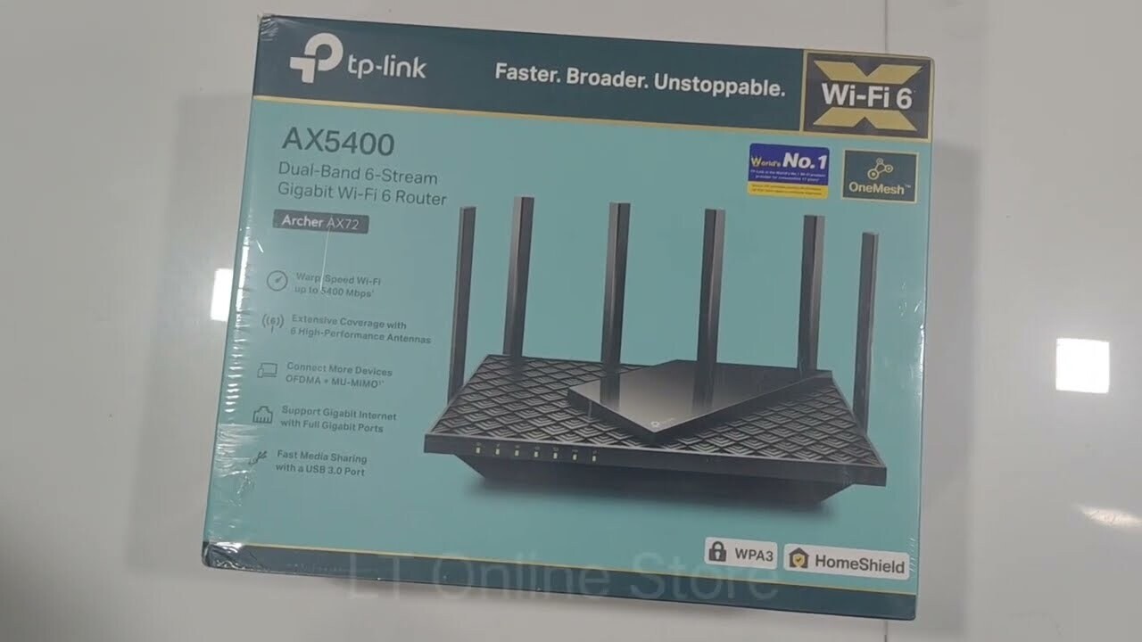 TP Link Archer AX72 AX5400 Dual-Band Gigabit Wi-Fi 6 Router
