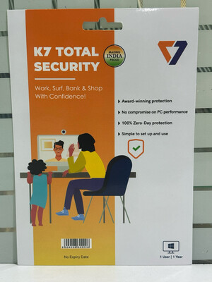 1 User, 1 Year, K7 Total Security (Pack of 10)