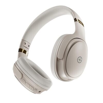 GM G-Plus Over The Ear Headphones with Mic (Beige)