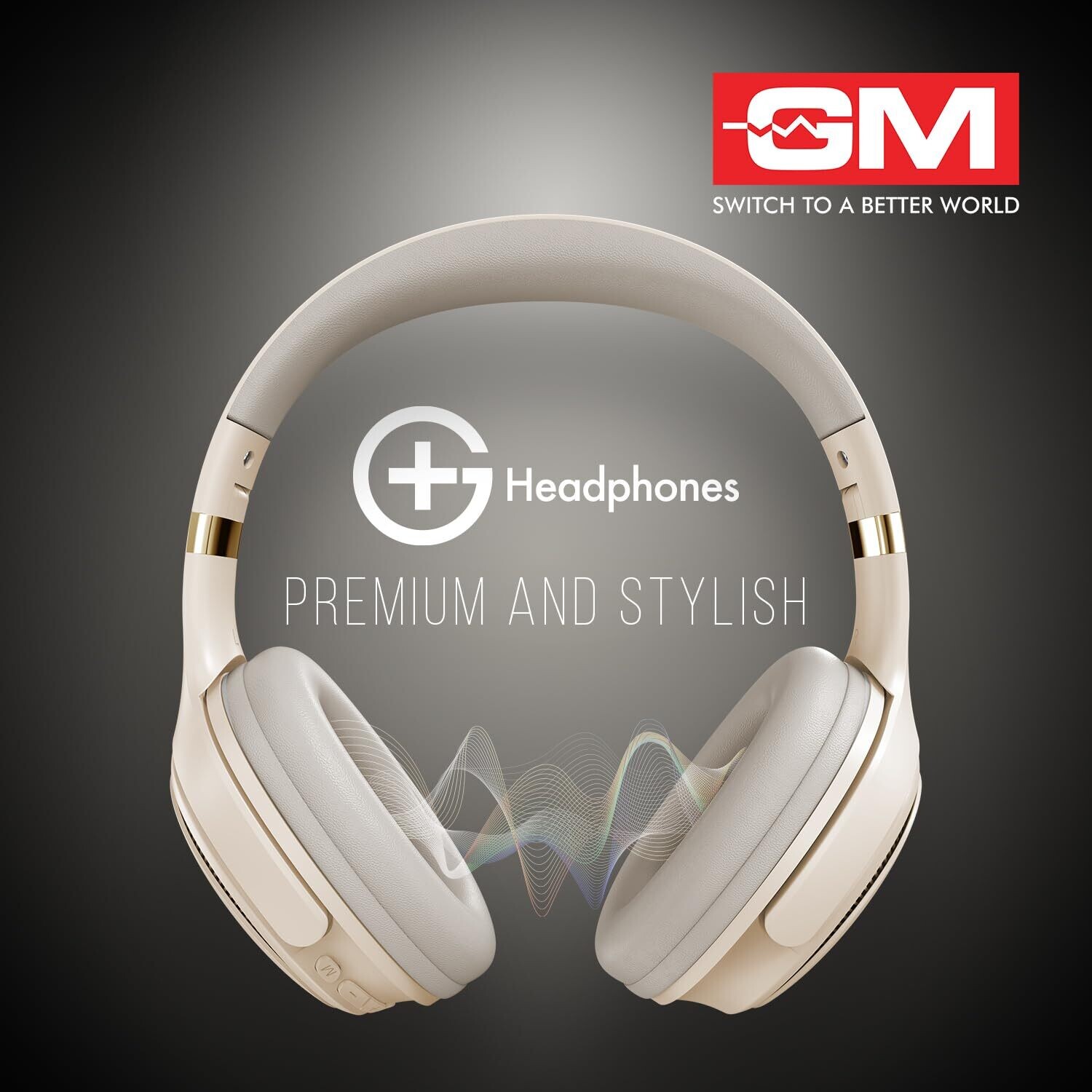 GM G-Plus Over The Ear Headphones with Mic (Beige) GM G-Plus Over The Ear Headphones with Mic (Beige)