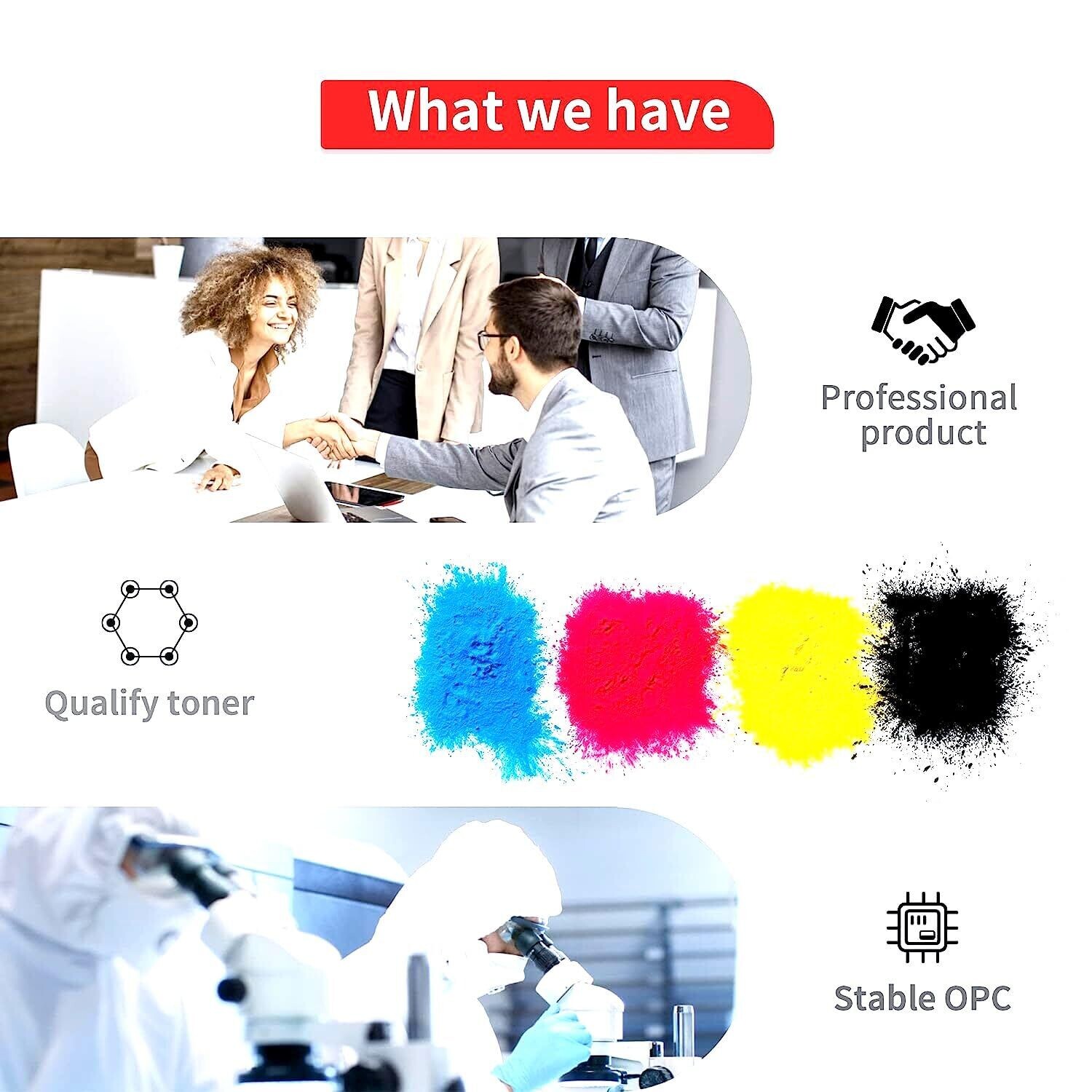 Compatible 054 Set of 4 Color Toner (Canon-644/642/641/622)