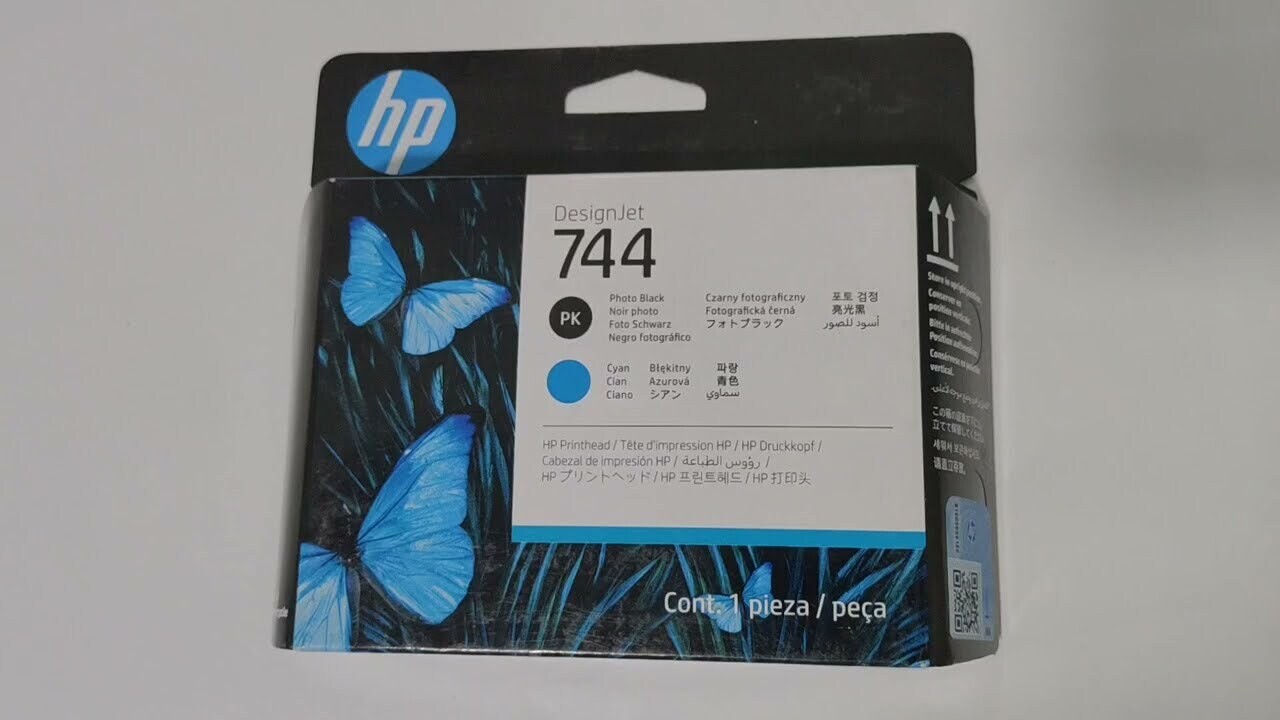HP F9J86A 744 Photo Black/Cyan Printhead HP F9J86A 744 Photo Black/Cyan Printhead