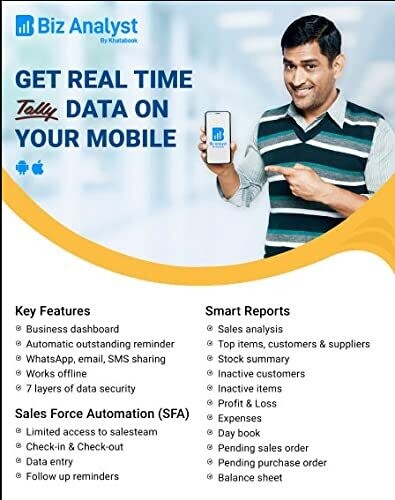 1 User, 1 Year, Biz Analyst for Tally Mobile App 1 User, 1 Year, Biz Analyst for Tally Mobile App