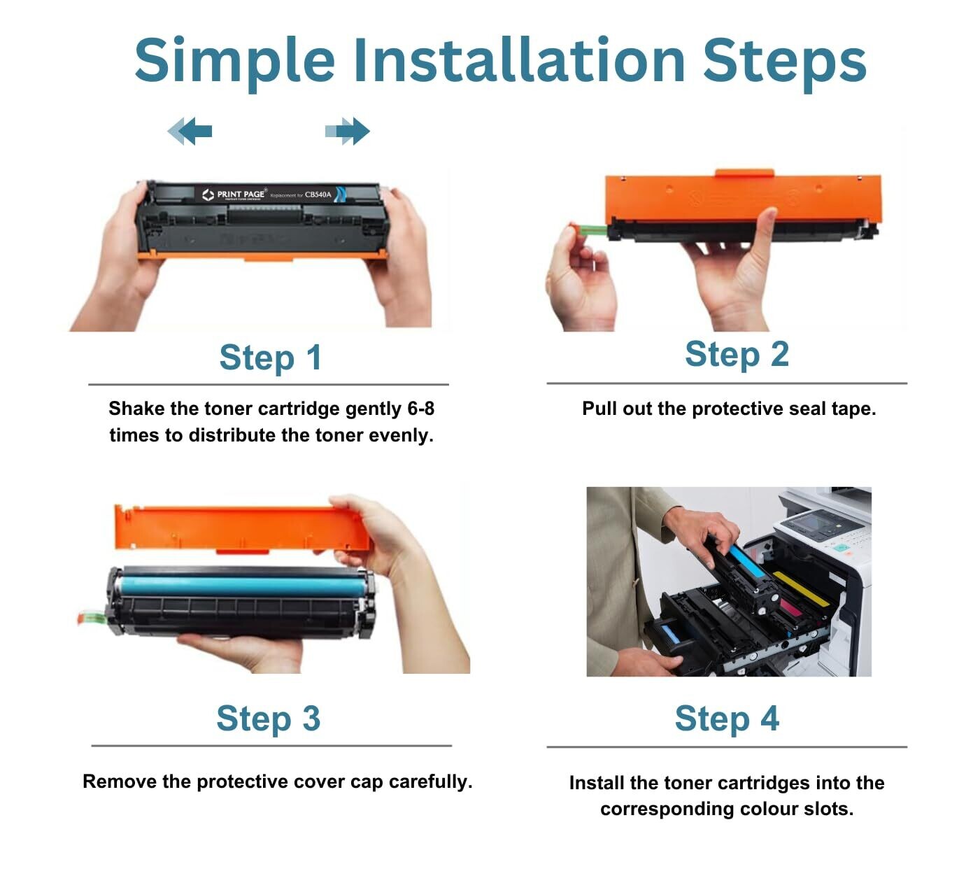 Compatible 125A Set of 4 Color Toner (HP-1312/1215/1515/1518) Compatible 125A Set of 4 Color Toner (HP-1312/1215/1515/1518)