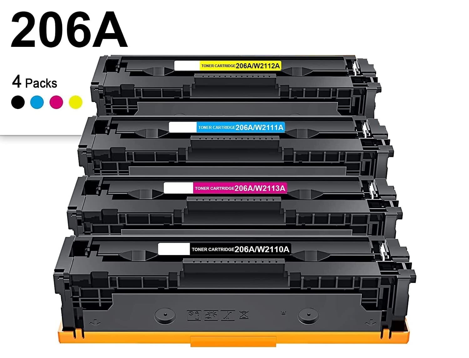 Compatible 206A Set of 4 Color Toner (HP-M255/283/283) Compatible 206A Set of 4 Color Toner (HP-M255/283/283)