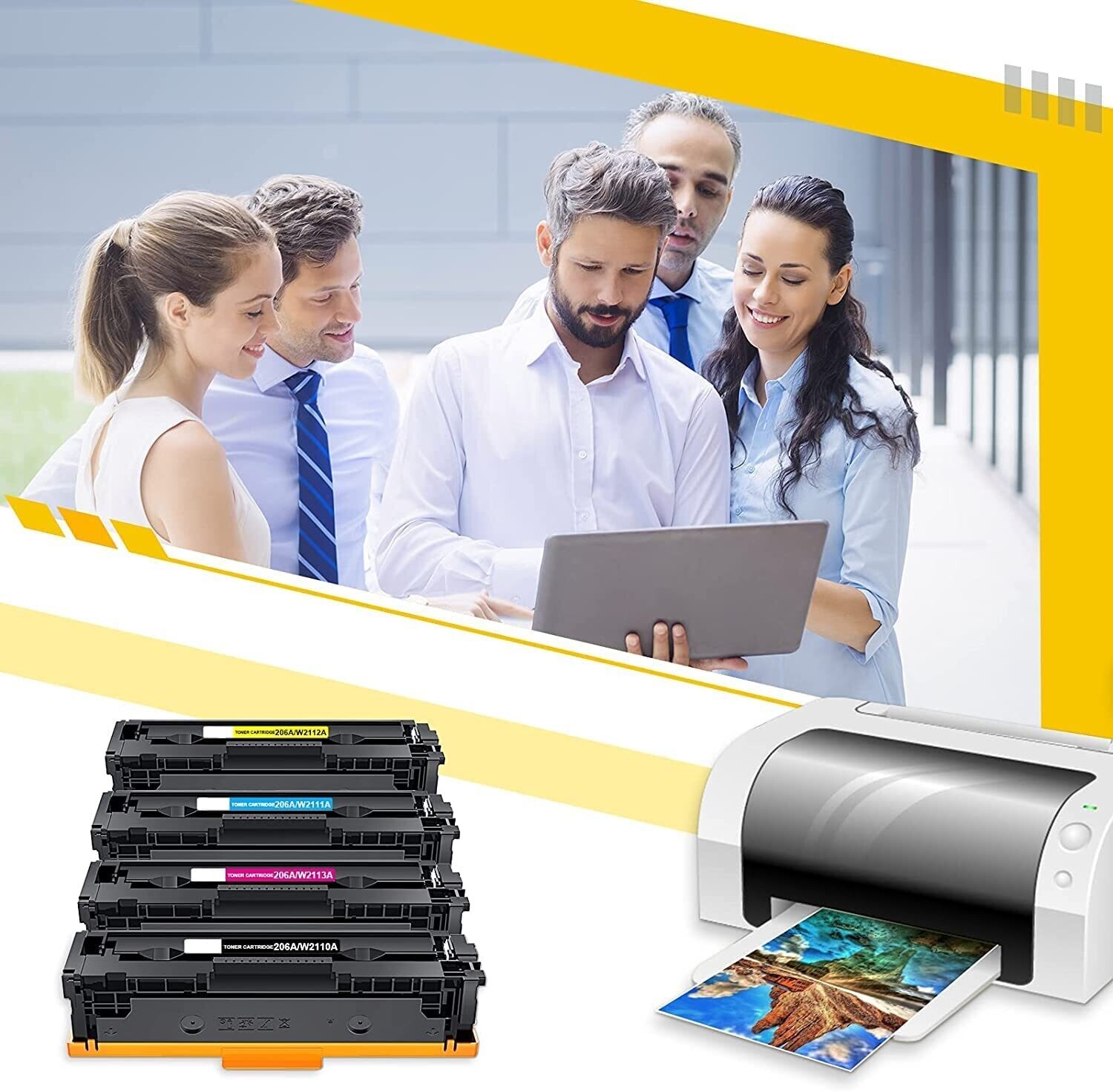 Compatible 206A Set of 4 Color Toner (HP-M255/283/283) Compatible 206A Set of 4 Color Toner (HP-M255/283/283)