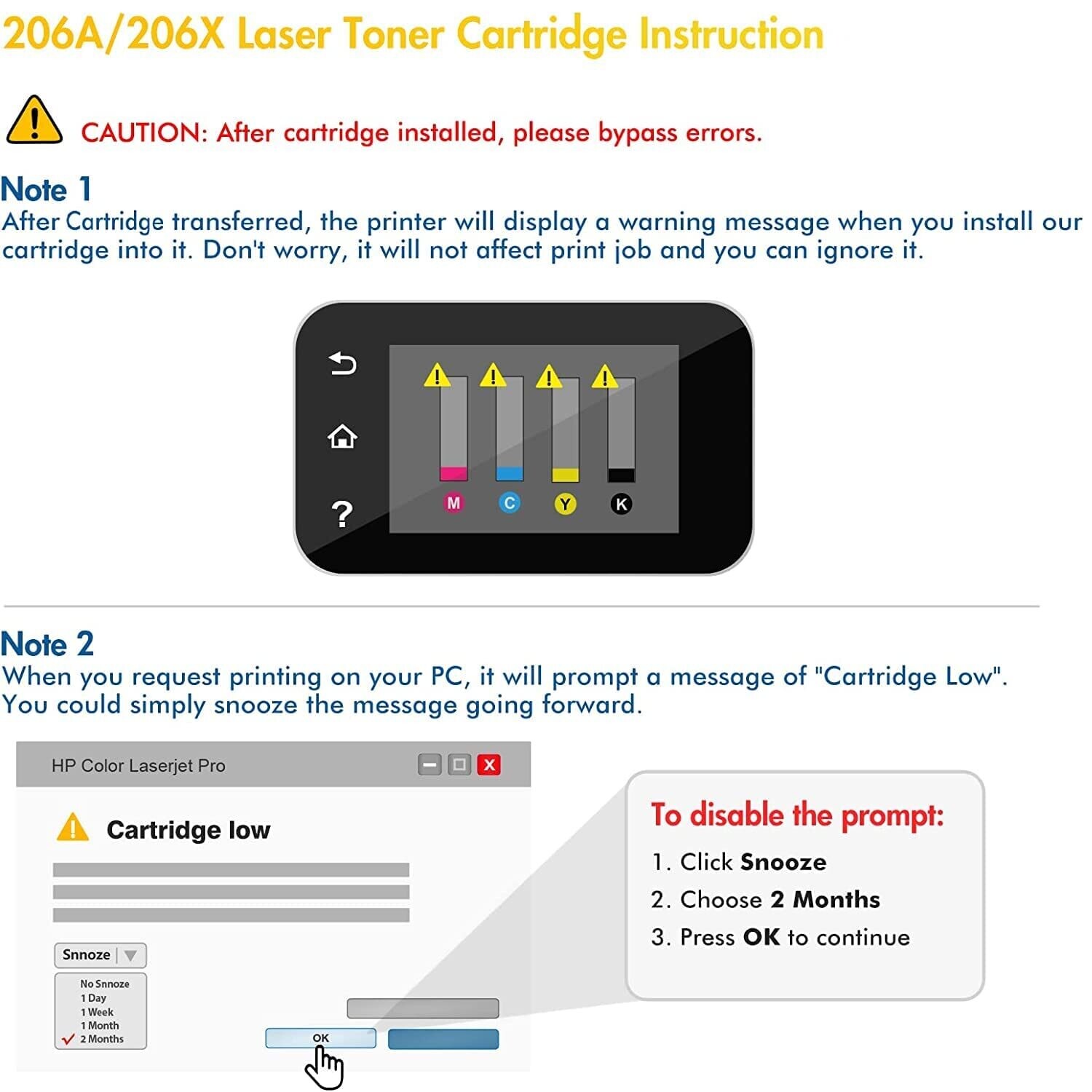 Compatible 206A Set of 4 Color Toner (HP-M255/283/283) Compatible 206A Set of 4 Color Toner (HP-M255/283/283)