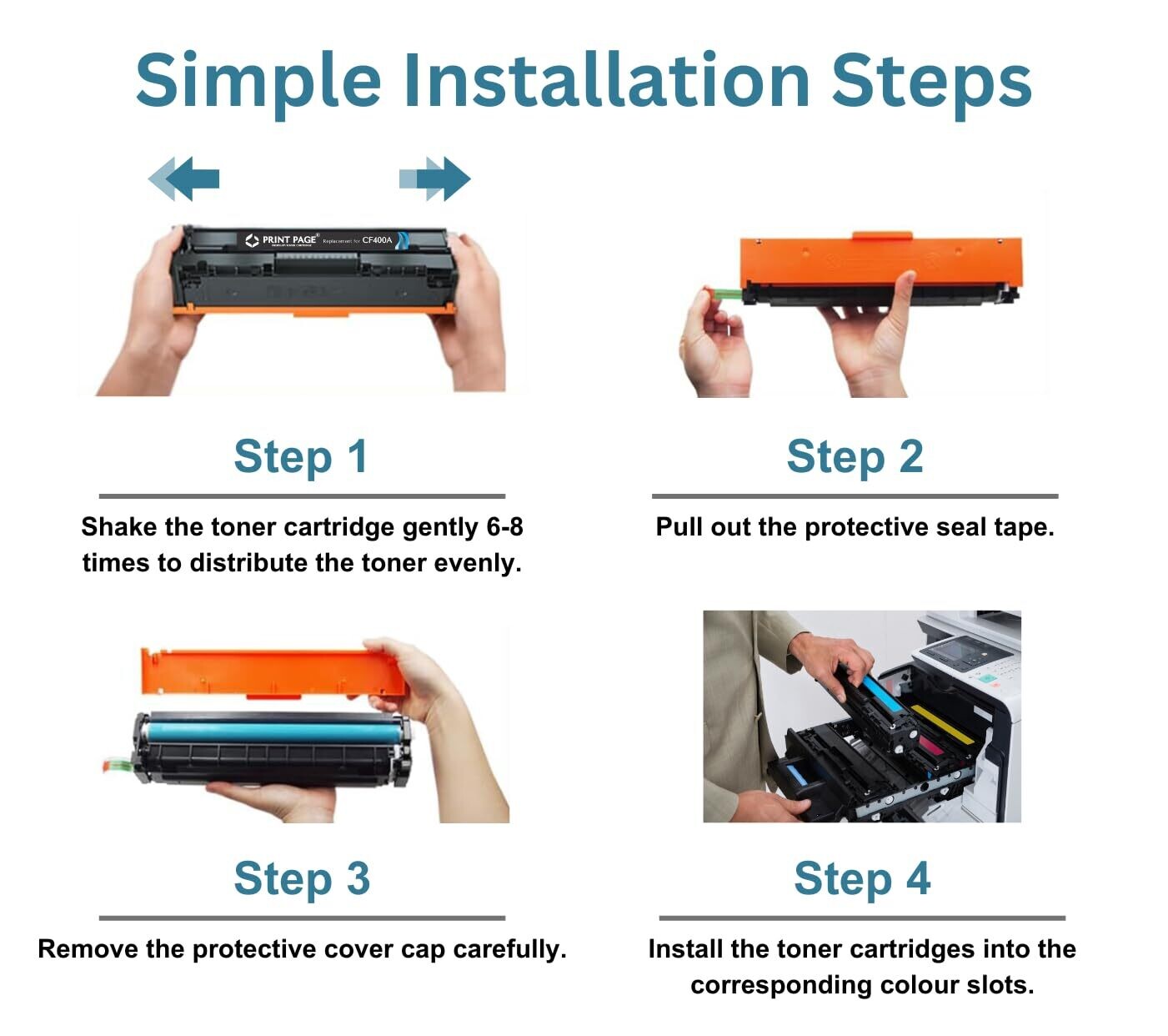Compatible 201A Set of 4 Color Toner Cartridge (HP-M252/M277)