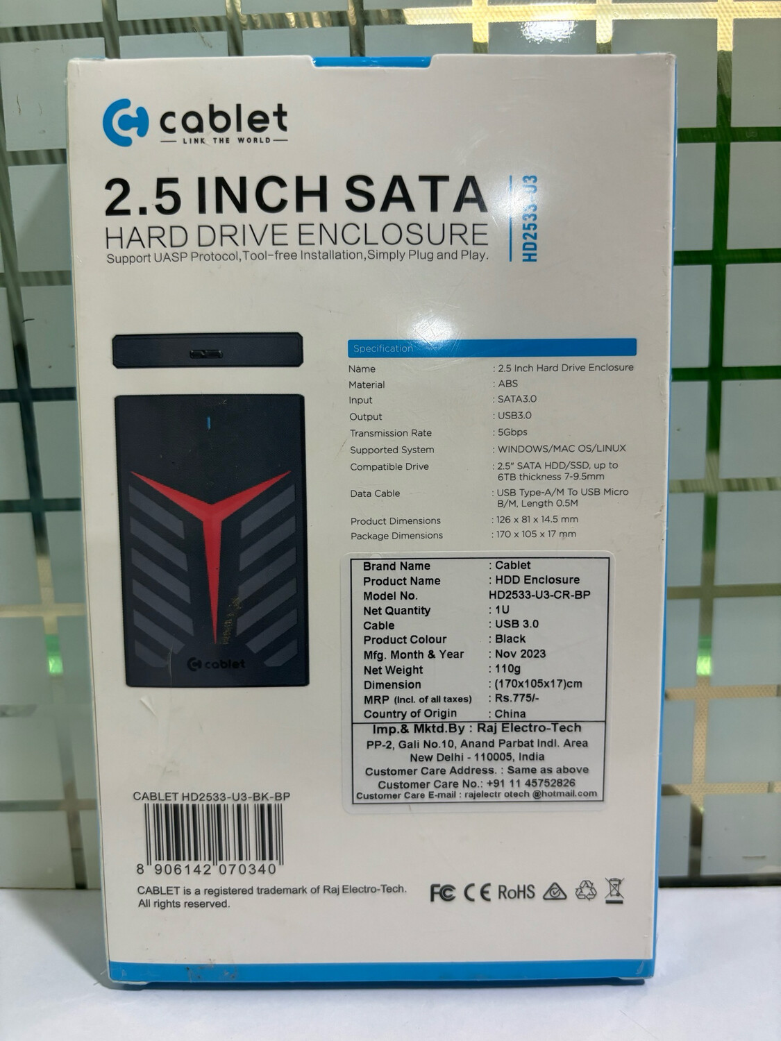 Cablet 2.5-inch Hard Drive Enclosure (HD2533-U3)