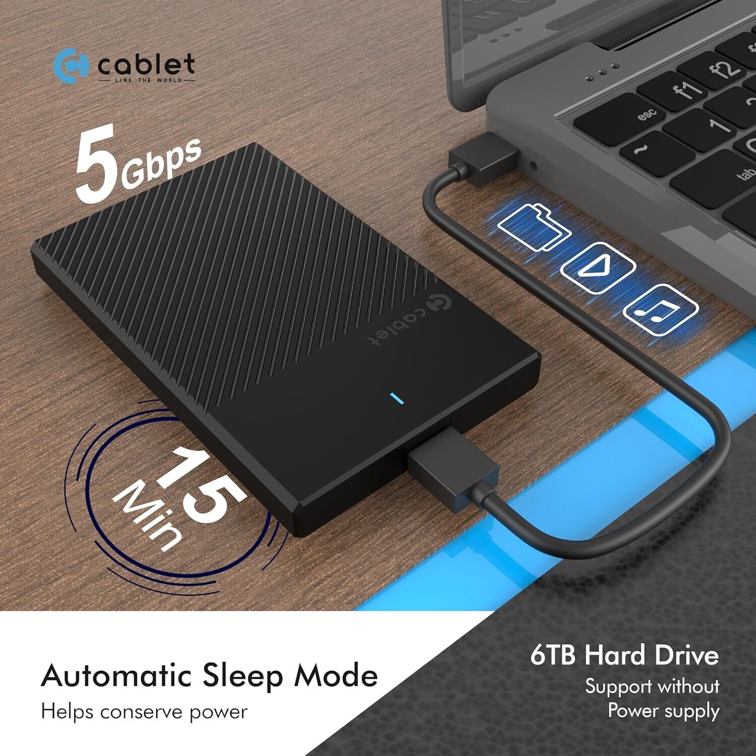 Cablet 2.5-inch Sata Hard Drive Enclosure (HD2522-U3)