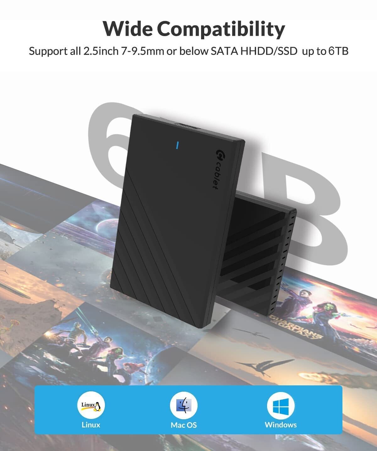 Cablet 2.5-inch Sata Hard Drive Enclosure (HD2544-U3)