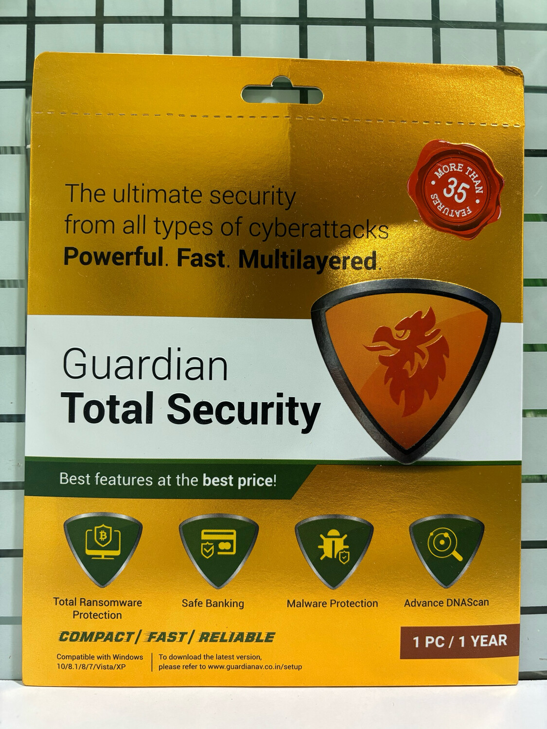 New, 1 User, 1 Year, Guardian Total Security