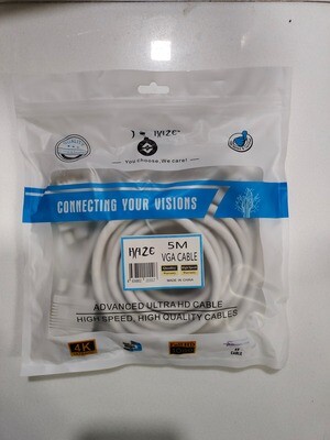 5mtr VGA male to male Cable (White)
