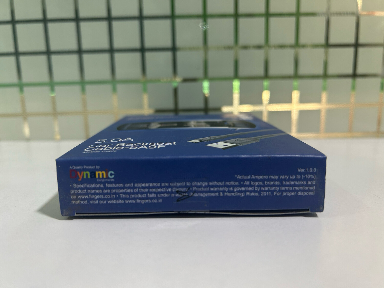 FINGERS Car Backseat Cable-5A9F Type-C Mobile Cable, Steel Grey FINGERS Car Backseat Cable-5A9F Type-C Mobile Cable, Steel Grey