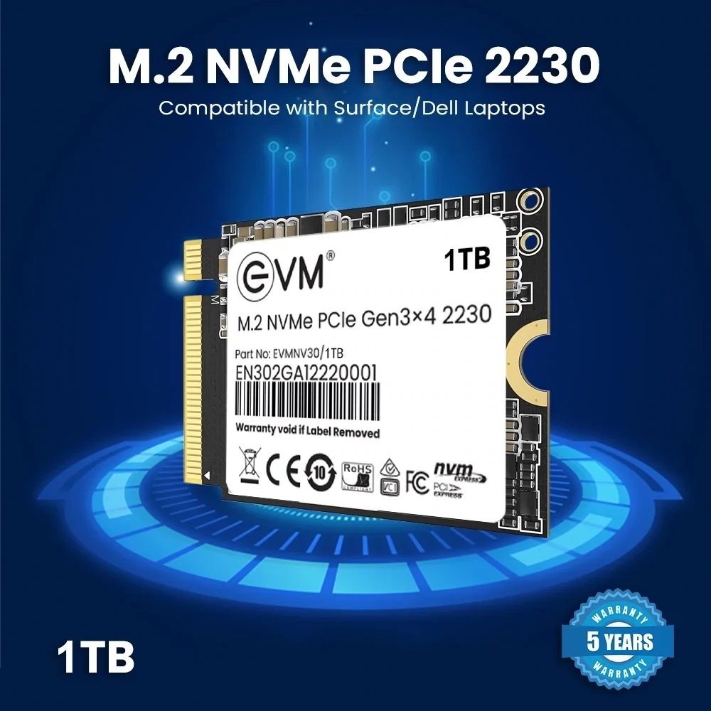 EVM M.2 2230 NVMe 1TB SSD