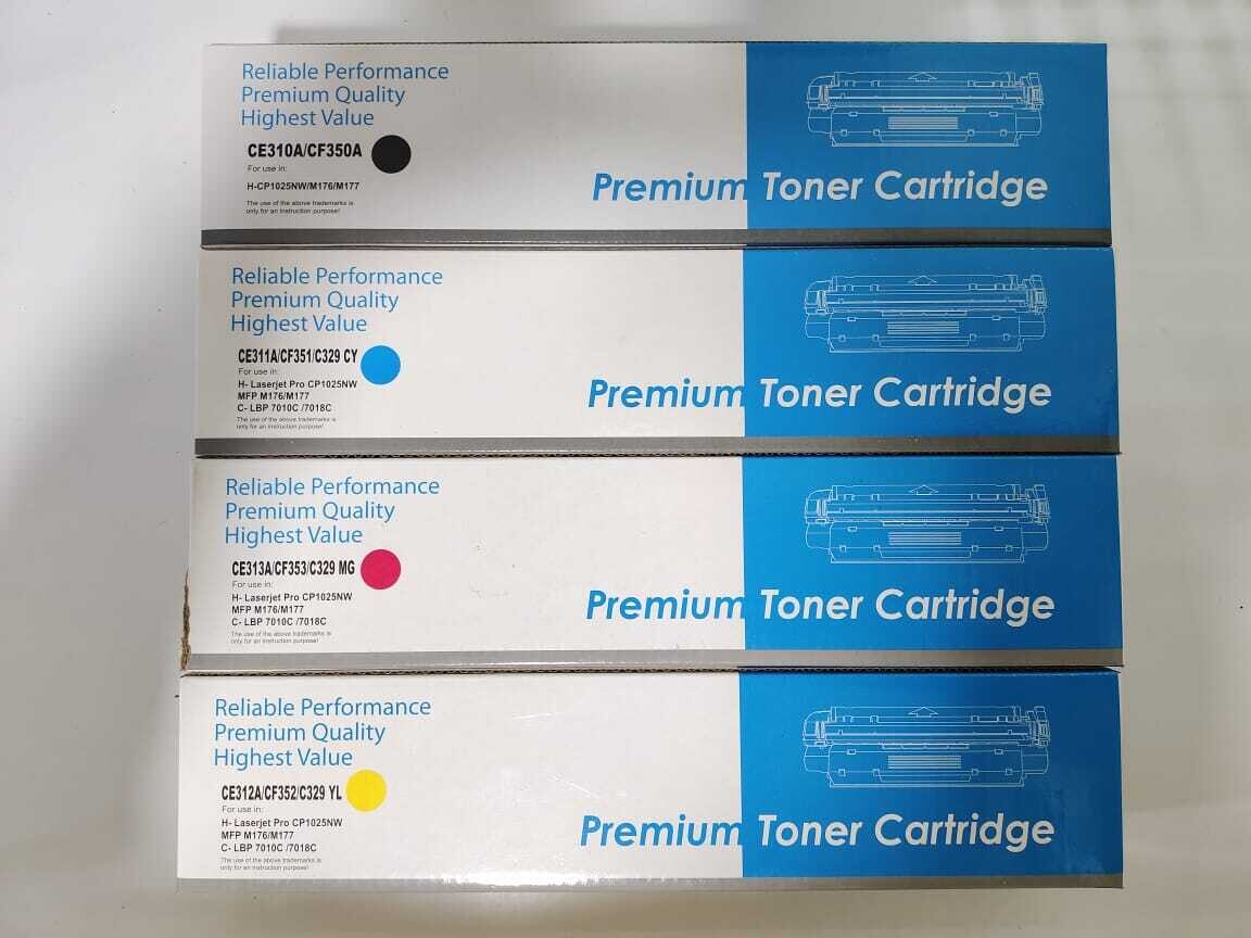 Compatible 329 Set of 4 Color Toner (Canon-LBP7010/7018/7510)