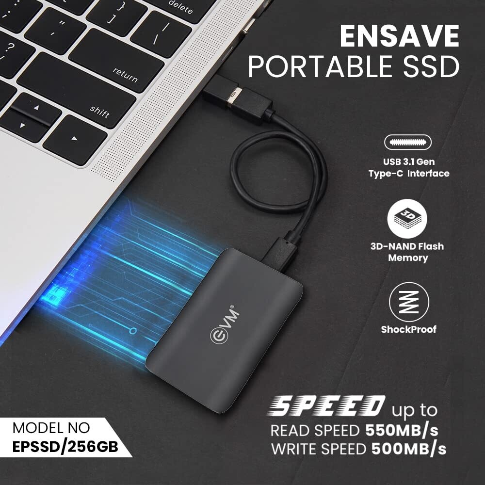 EVM EnSave 256GB Smallest External SSD