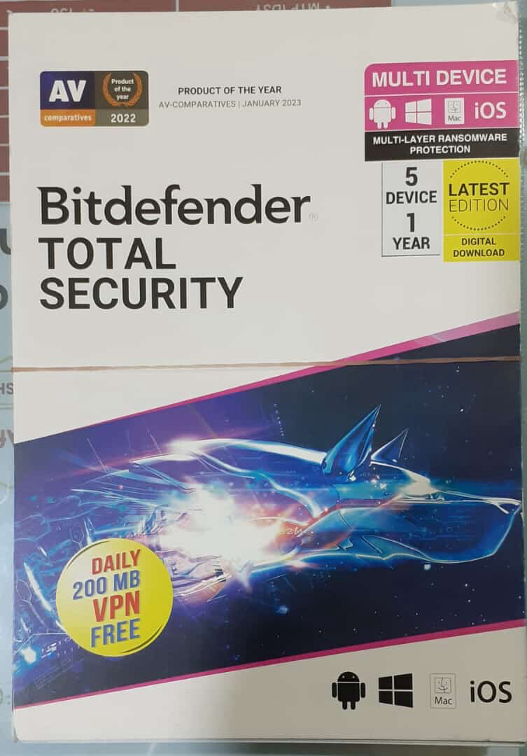 5 User, 1 Year, Bitdefender Total Security, Multi Devices