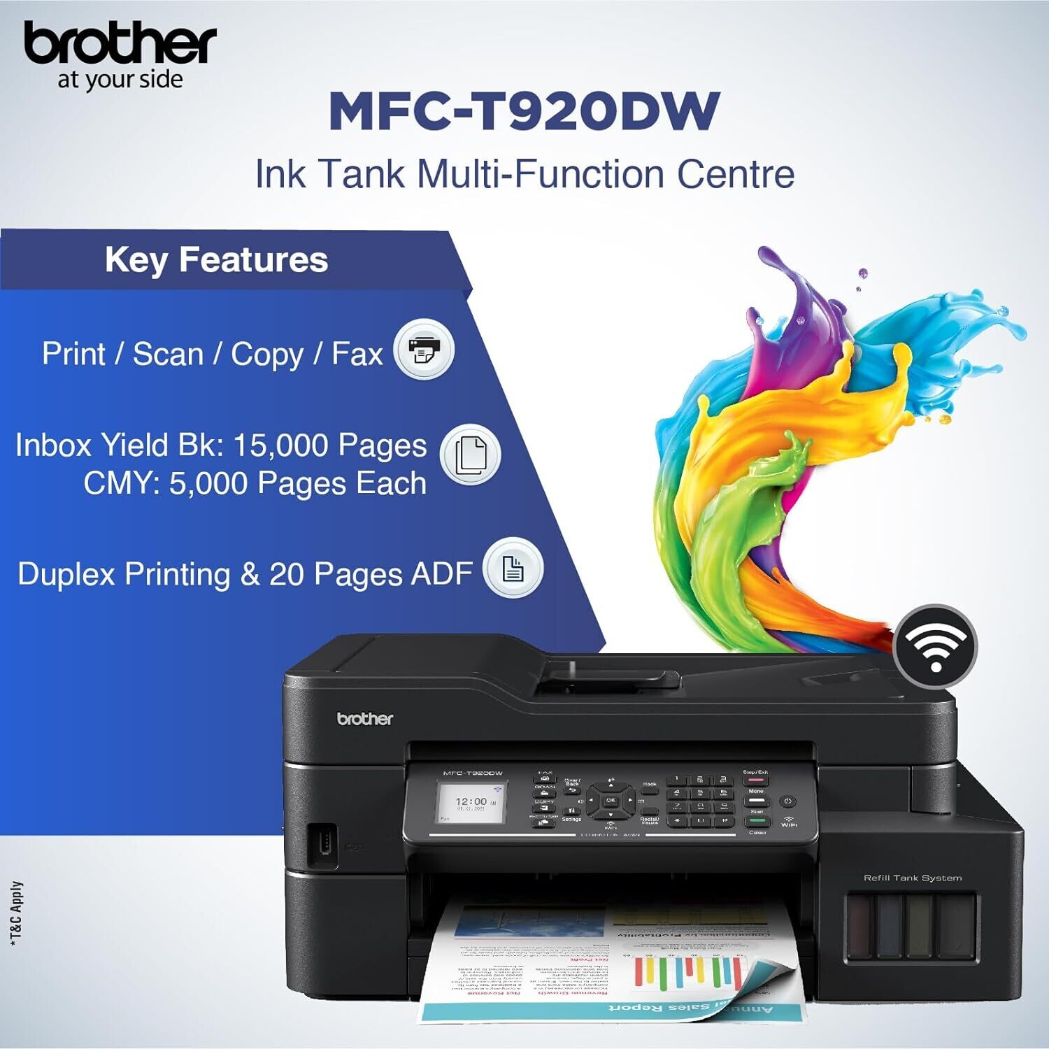 Brother MFC-T920DW Multifunction Ink Tank Printer Brother MFC-T920DW Multifunction Ink Tank Printer